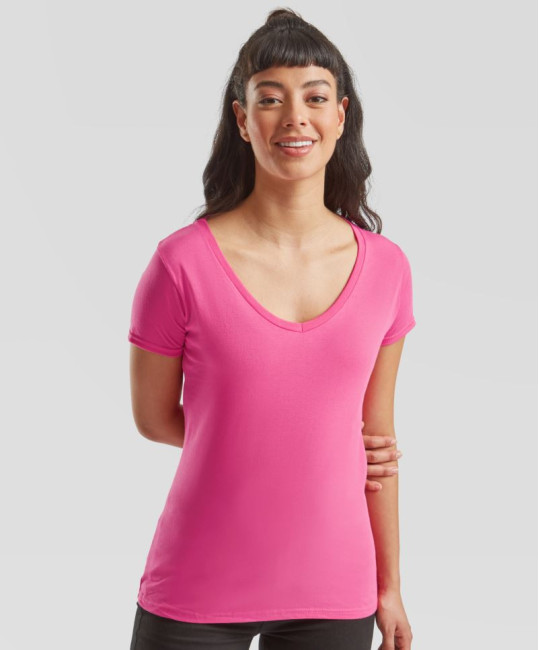 F.O.L. | Lady-Fit Iconic 150 V-Neck T Fruit of the Loom - 6